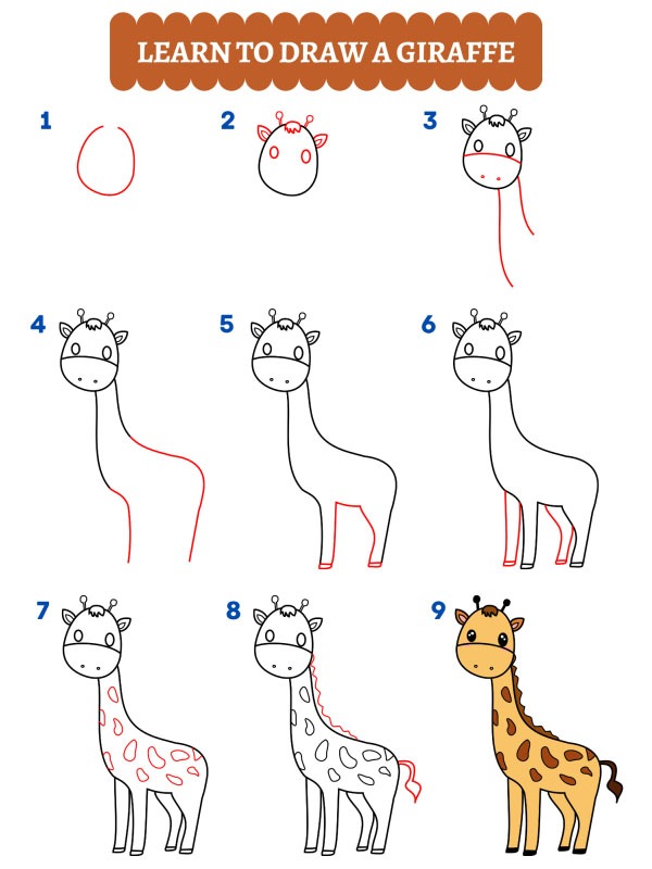 Wie zeichne ich eine Giraffe
