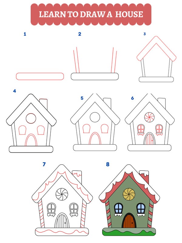 Wie zeichne ich ein Haus