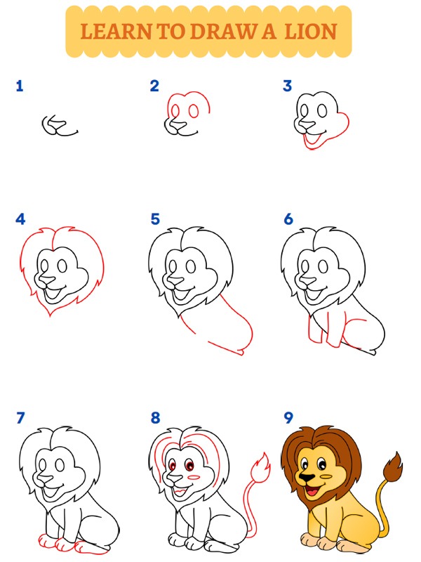 Wie zeichnet man einen Löwen
