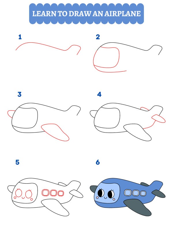 Wie zeichne ich ein Flugzeug