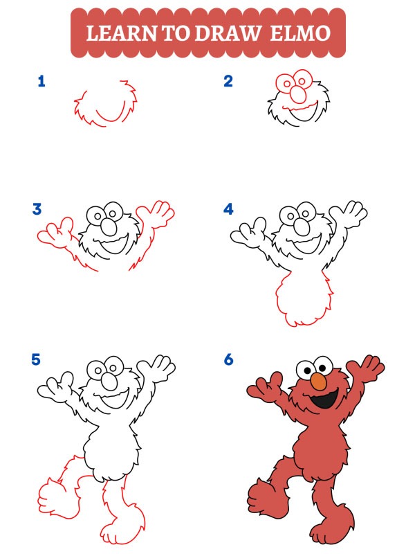 Wie zeichnet man Elmo
