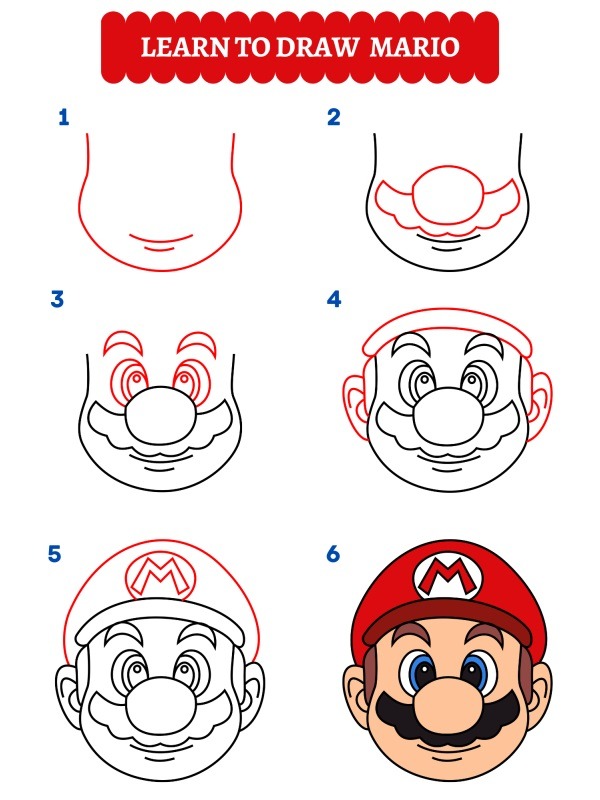 Wie zeichnet man Super Mario