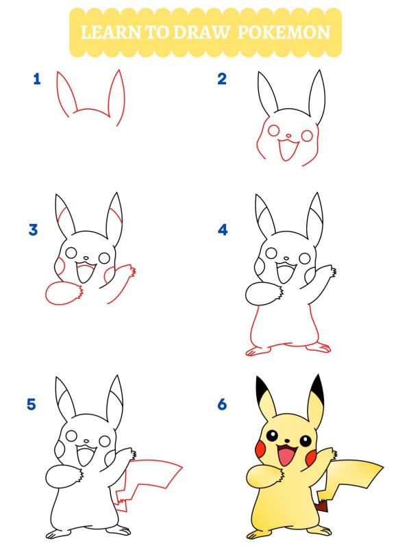 Wie zeichnet man Pikachu