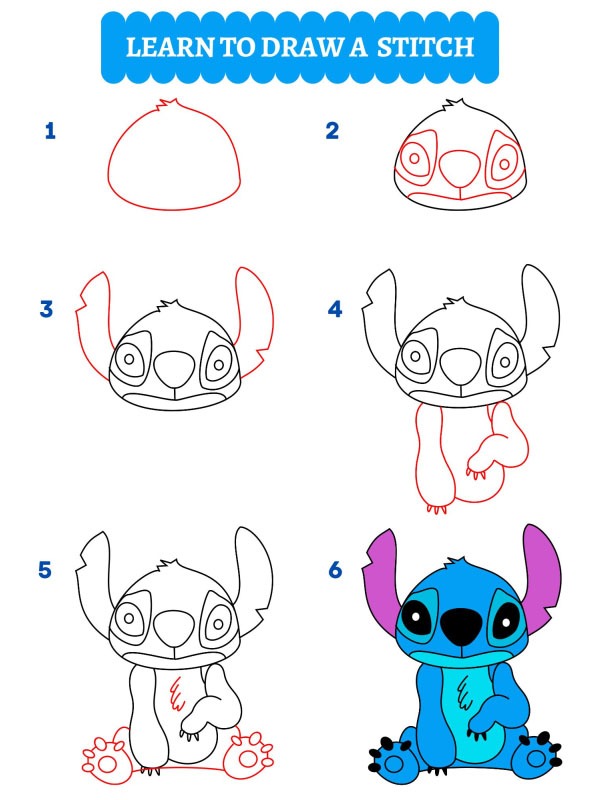 Wie zeichnet man Stitch