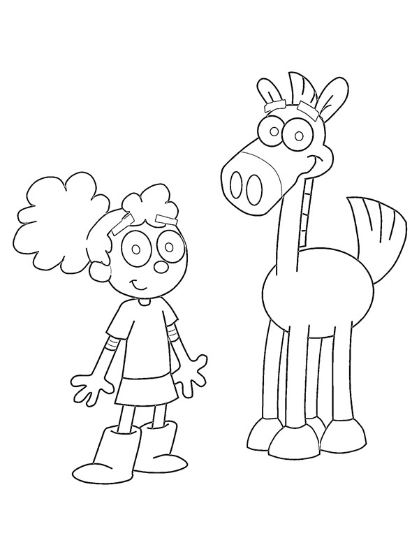 Annie und Pony Ausmalbild