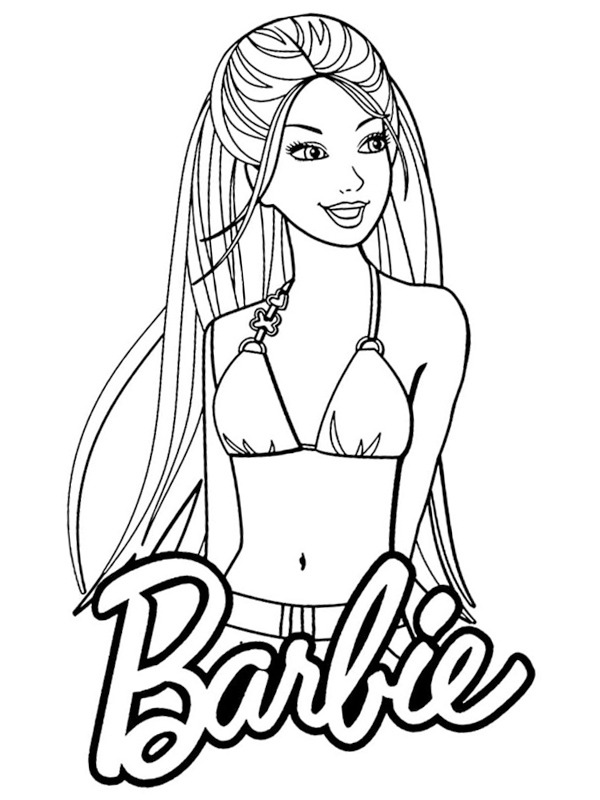 Barbie im Bikini Ausmalbild