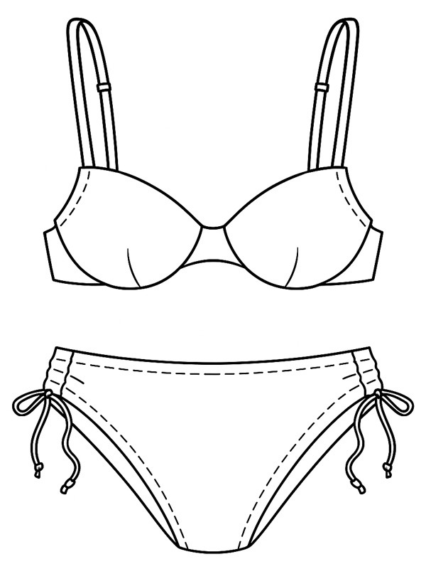 Bikini Ausmalbild Bikini Ausmalbild