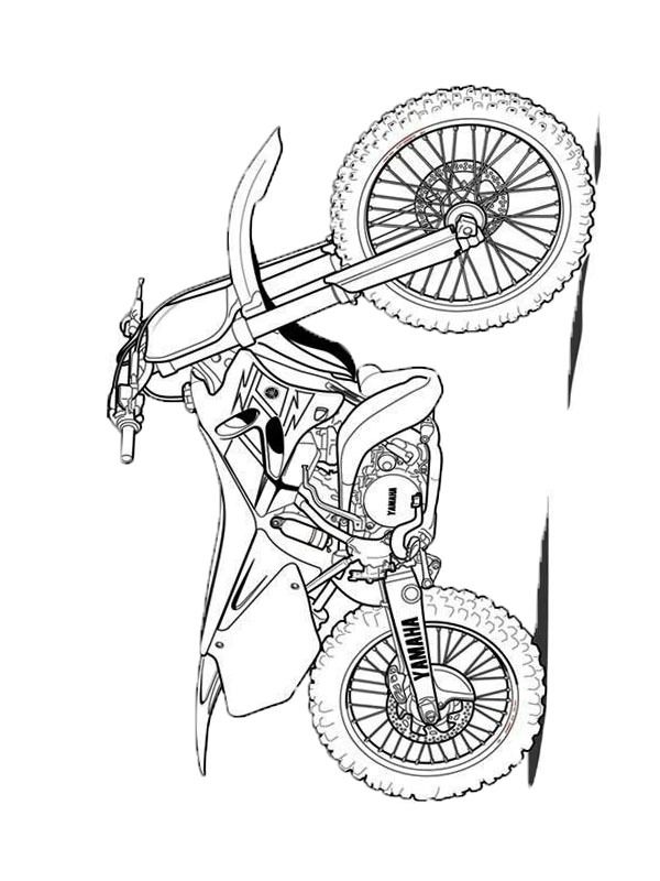 Yamaha Motocross Ausmalbild Yamaha Motocross Ausmalbild