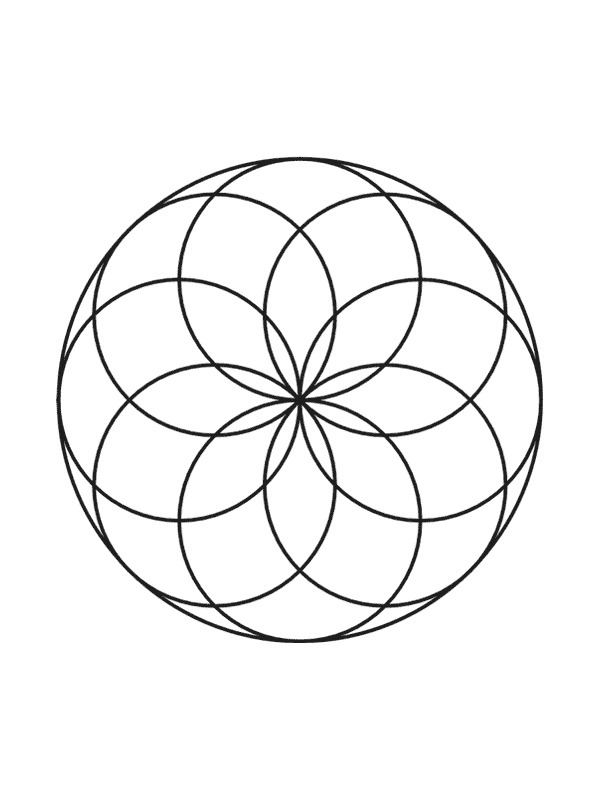 Einfaches Mandala Ausmalbild