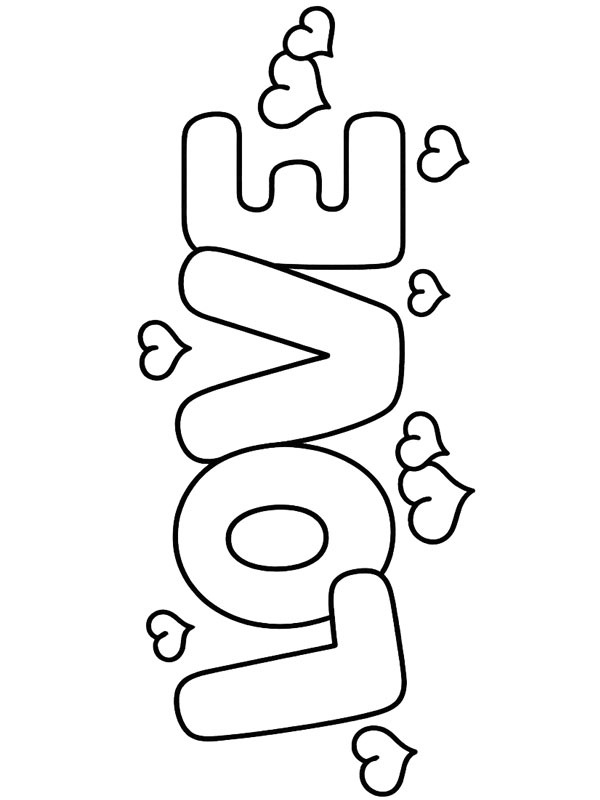 Love Ausmalbild Love Ausmalbild