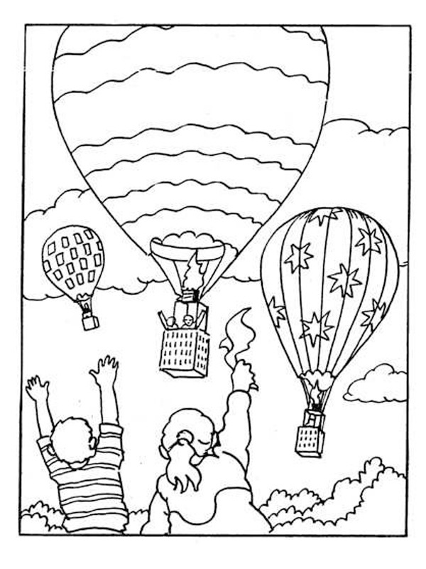 Heißluftballon Ausmalbild