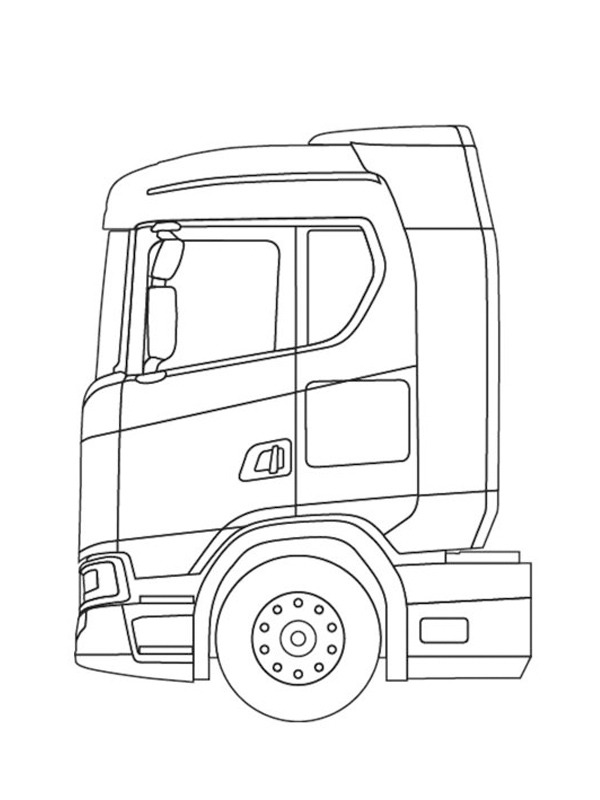 Scania LKW Ausmalbild Scania LKW Ausmalbild