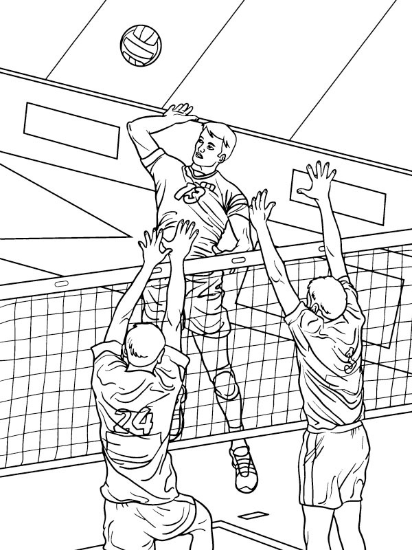 Volleyball spielen Ausmalbild Volleyball spielen Ausmalbild