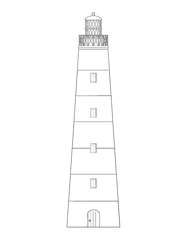 Leuchtturm Ausmalbild