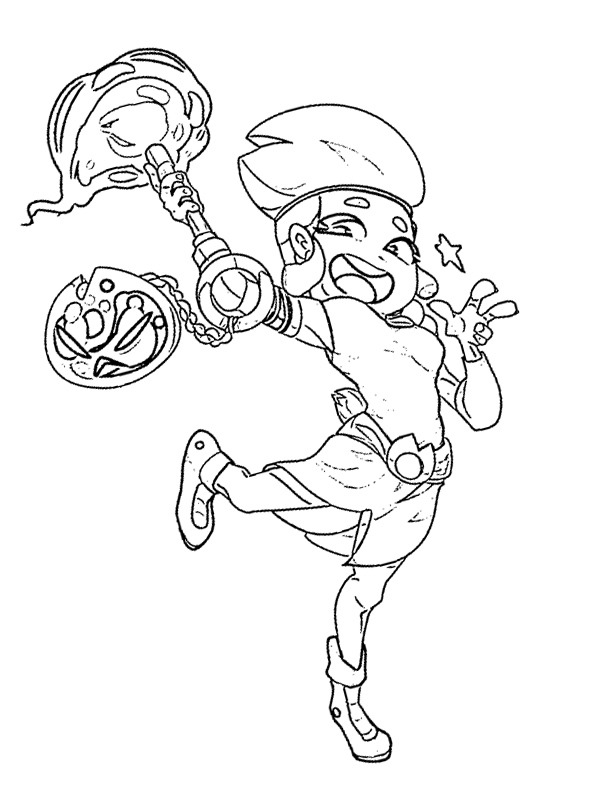 Amber Brawl Stars Ausmalbild Amber Brawl Stars Ausmalbild