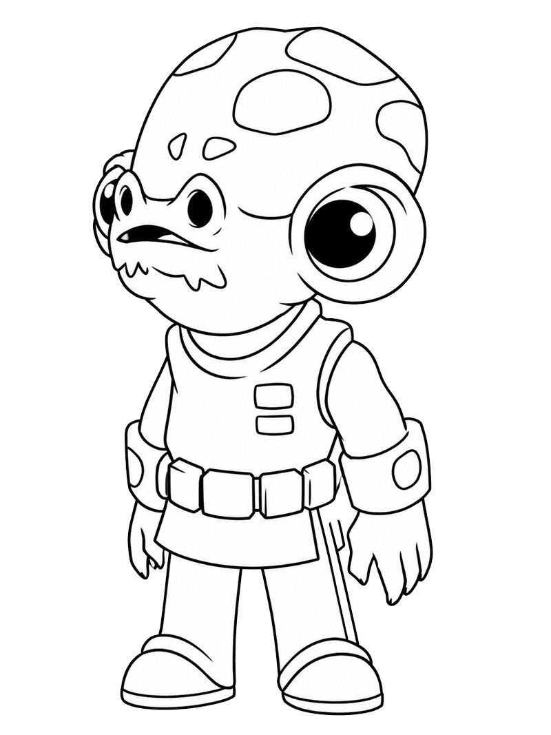 Admiral Ackbar (Star Wars) Ausmalbild