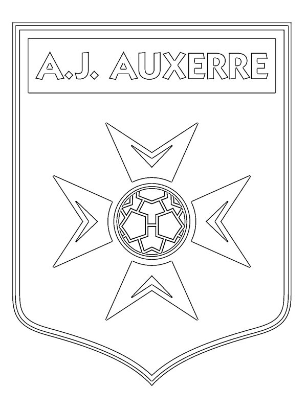 AJ Auxerre Ausmalbild