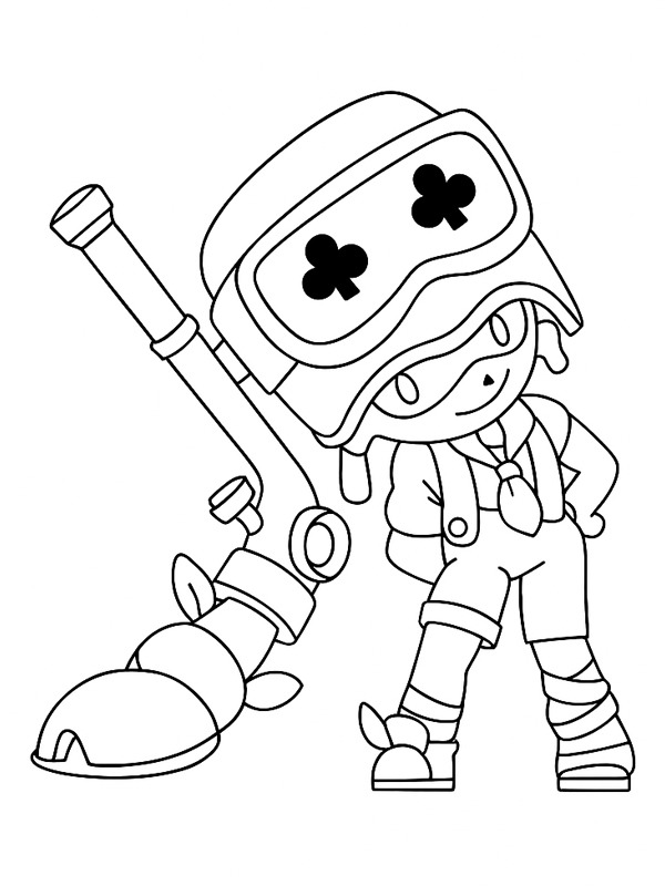 Alli Brawl Stars Ausmalbild Alli Brawl Stars Ausmalbild