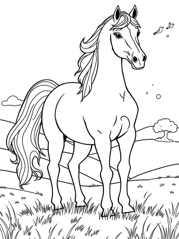 Andalusisches Pferd Ausmalbild Andalusisches Pferd Ausmalbild