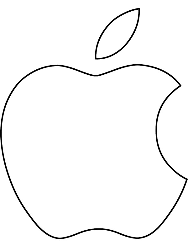 Apple logo Ausmalbild