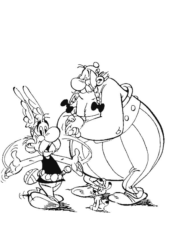 Asterix, Obelix und Idefix Ausmalbild