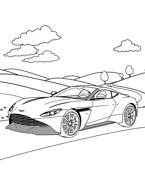 Aston Martin V12 Vantage Ausmalbild Aston Martin V12 Vantage Ausmalbild