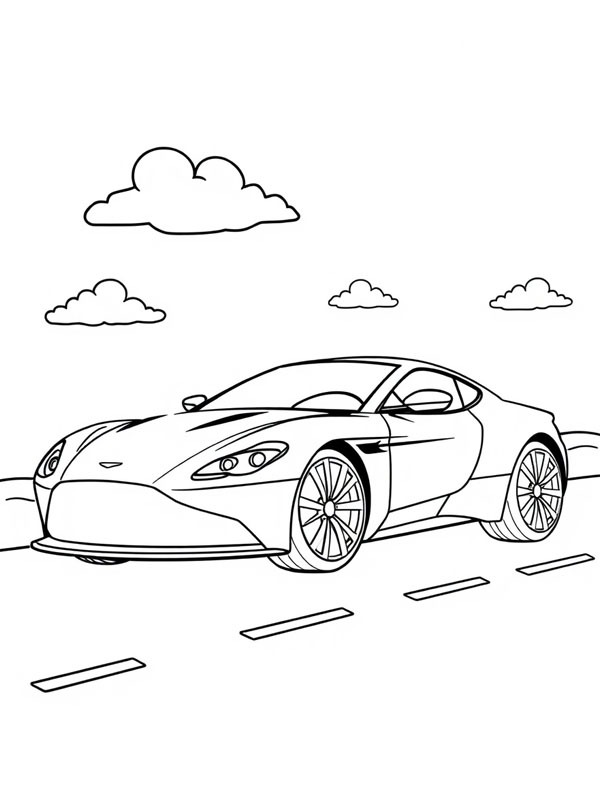 Aston Martin Valhalla Ausmalbild Aston Martin Valhalla Ausmalbild