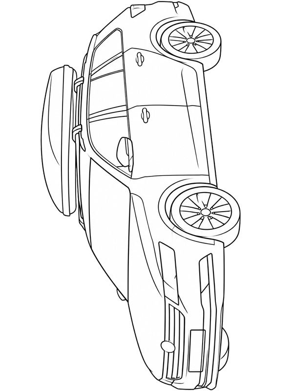 Auto mit Dachkoffer Ausmalbild Auto mit Dachkoffer Ausmalbild