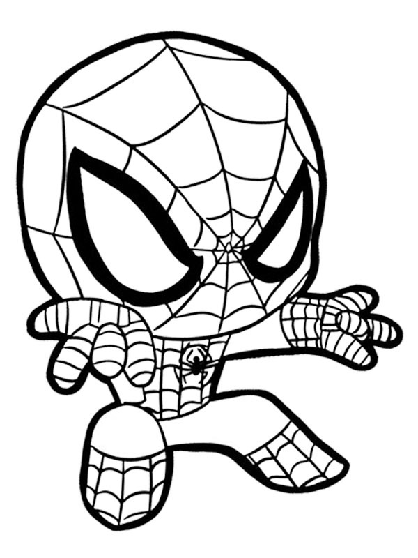 Baby Spiderman Ausmalbild