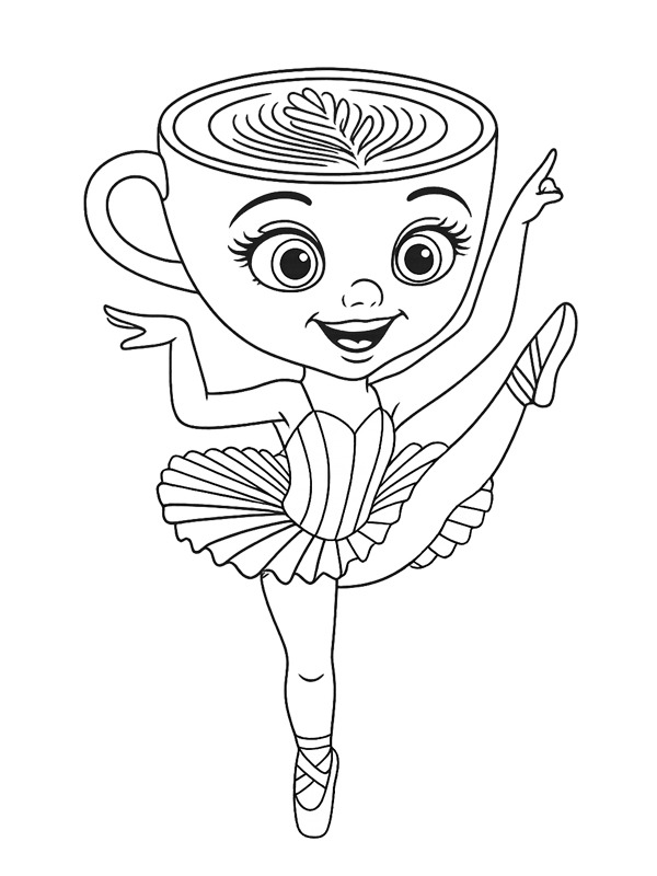 Ballerina Cappuccina tanzt Ausmalbild Ballerina Cappuccina tanzt Ausmalbild