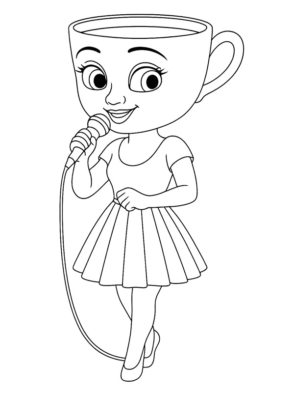 Ballerina Cappuccina singt Ausmalbild Ballerina Cappuccina singt Ausmalbild