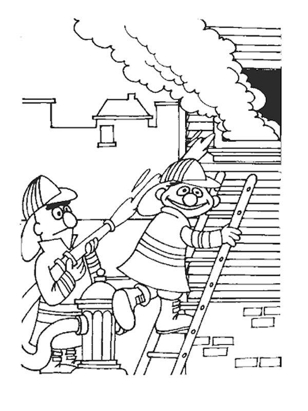 Feuerwehrmann Bert Ausmalbild Feuerwehrmann Bert Ausmalbild