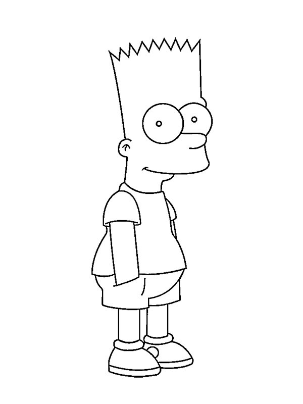 Bart Simpson Ausmalbild