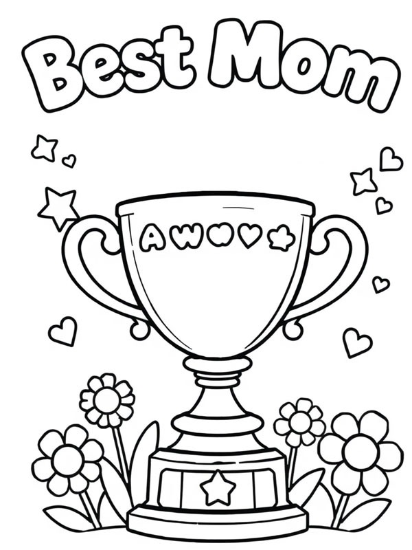 Auszeichnung für die beste Mutter Ausmalbild Auszeichnung für die beste Mutter Ausmalbild