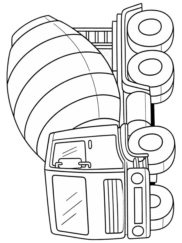 Betonmischer-LKW Ausmalbild