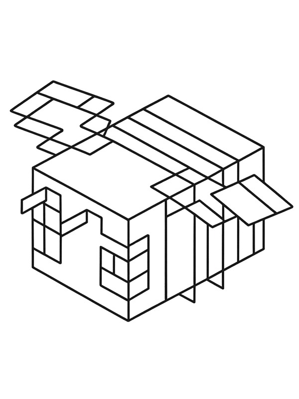 Biene Minecreft Ausmalbild Biene Minecreft Ausmalbild