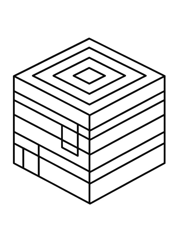 Bienennest (Minecraft) Ausmalbild Bienennest (Minecraft) Ausmalbild