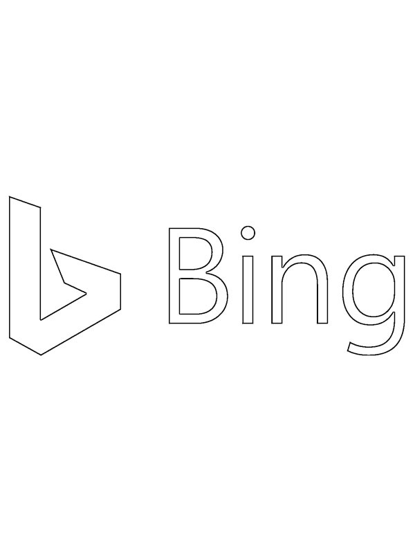 Bing Logo Ausmalbild Bing Logo Ausmalbild