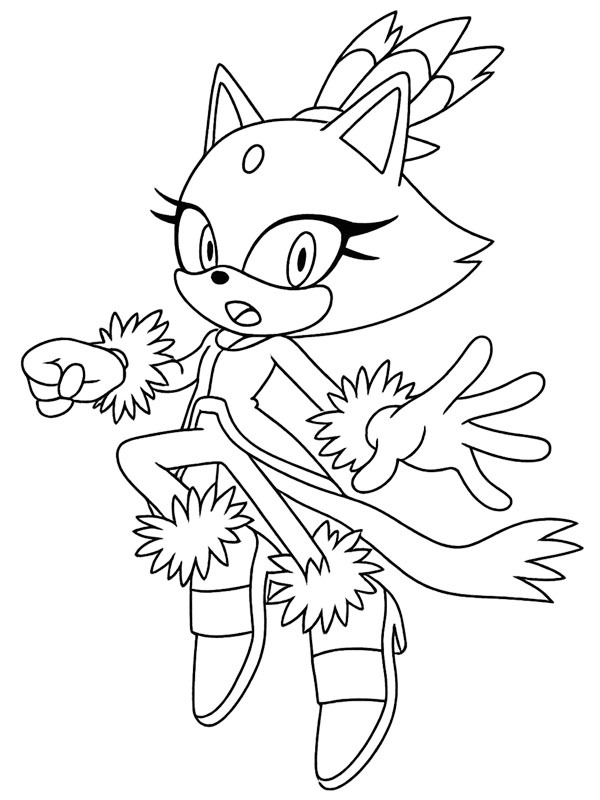 Blaze the Cat Ausmalbild Blaze the Cat Ausmalbild