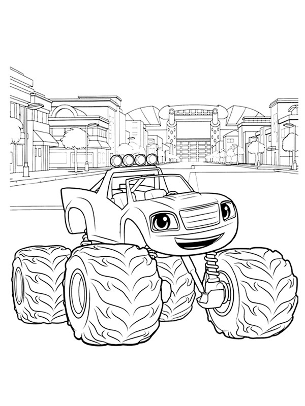 Monster-Truck Blaze Ausmalbild