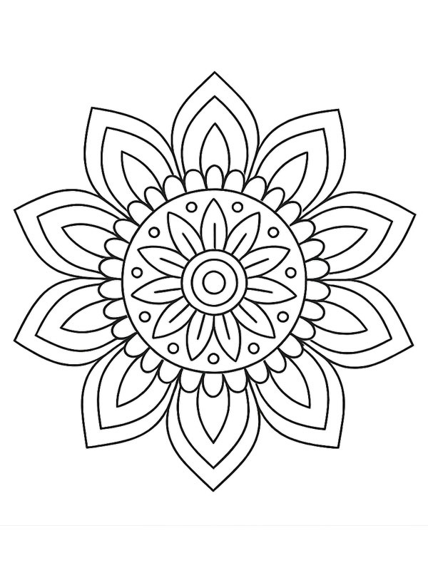 Blumenmandala Ausmalbild Blumenmandala Ausmalbild