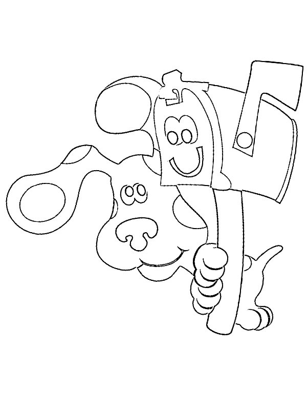 Blue´s Clues und der Briefkasten Ausmalbild Blue´s Clues und der Briefkasten Ausmalbild
