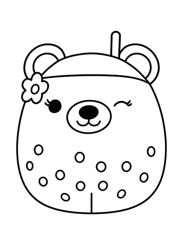 Boba Bear Squishmallows Ausmalbild Boba Bear Squishmallows Ausmalbild