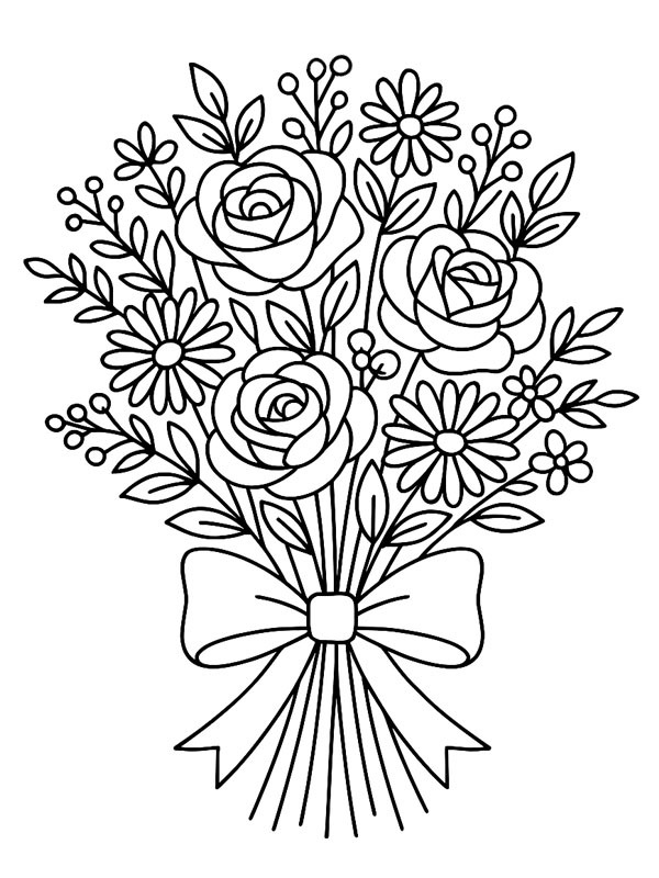 Brautstrauß Ausmalbild Brautstrauß Ausmalbild