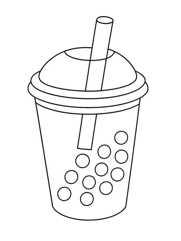 Bubble Tea Ausmalbild