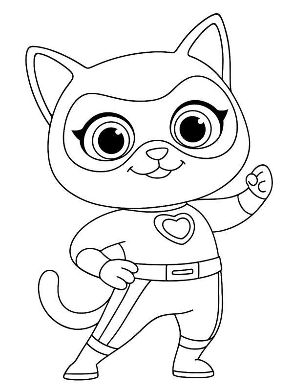 Buddy SuperKitties Ausmalbild Buddy SuperKitties Ausmalbild