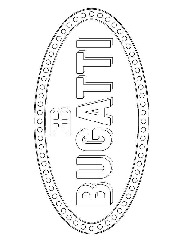 Bugatti logo Ausmalbild