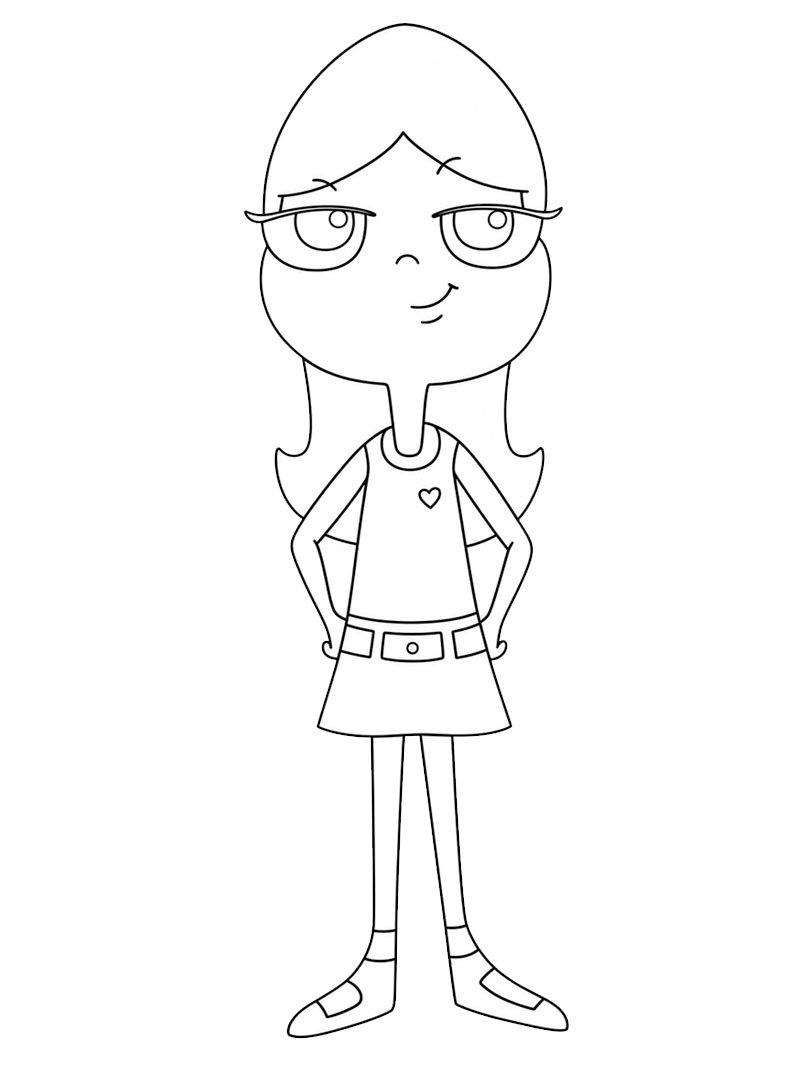 Candace Flynn (Phineas und Ferb) Ausmalbild Candace Flynn (Phineas und Ferb) Ausmalbild