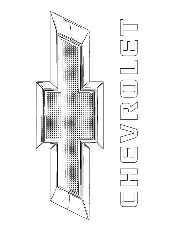 Chevrolet logo Ausmalbild