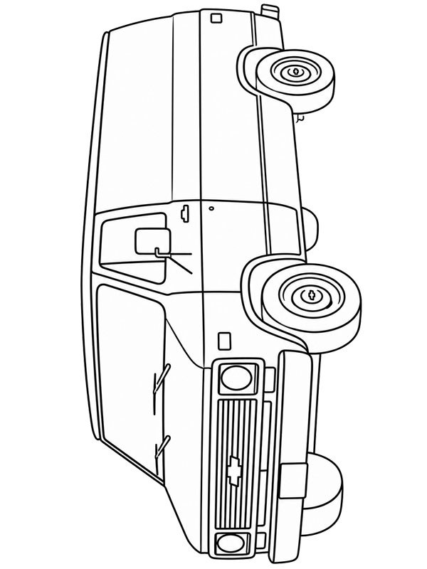 Chevrolet van Ausmalbild Chevrolet van Ausmalbild